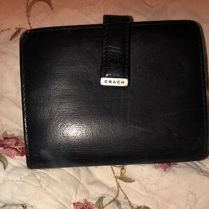 VINTAGE COACH Black leather wallet